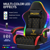 RGB LED Gaming Chair with Footrest - Ergonomic High Back Reclining Computer Chair
