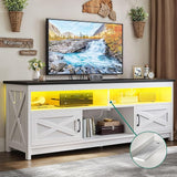 Farmhouse TV Stand for 65 Inch Television Stand, Entertainment Center