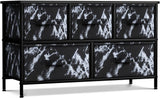 Dresser with 5 Drawers - Storage Chest Organizer Unit with Steel Frame,