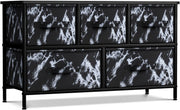 Dresser with 5 Drawers - Storage Chest Organizer Unit with Steel Frame,
