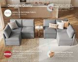 Modular Sectional Sofa, Convertible U Shaped Sofa Couch with Storage,