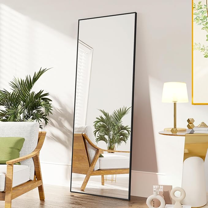 Full Length Mirror Standing Hanging or Leaning Against Wall, Floor Mirror