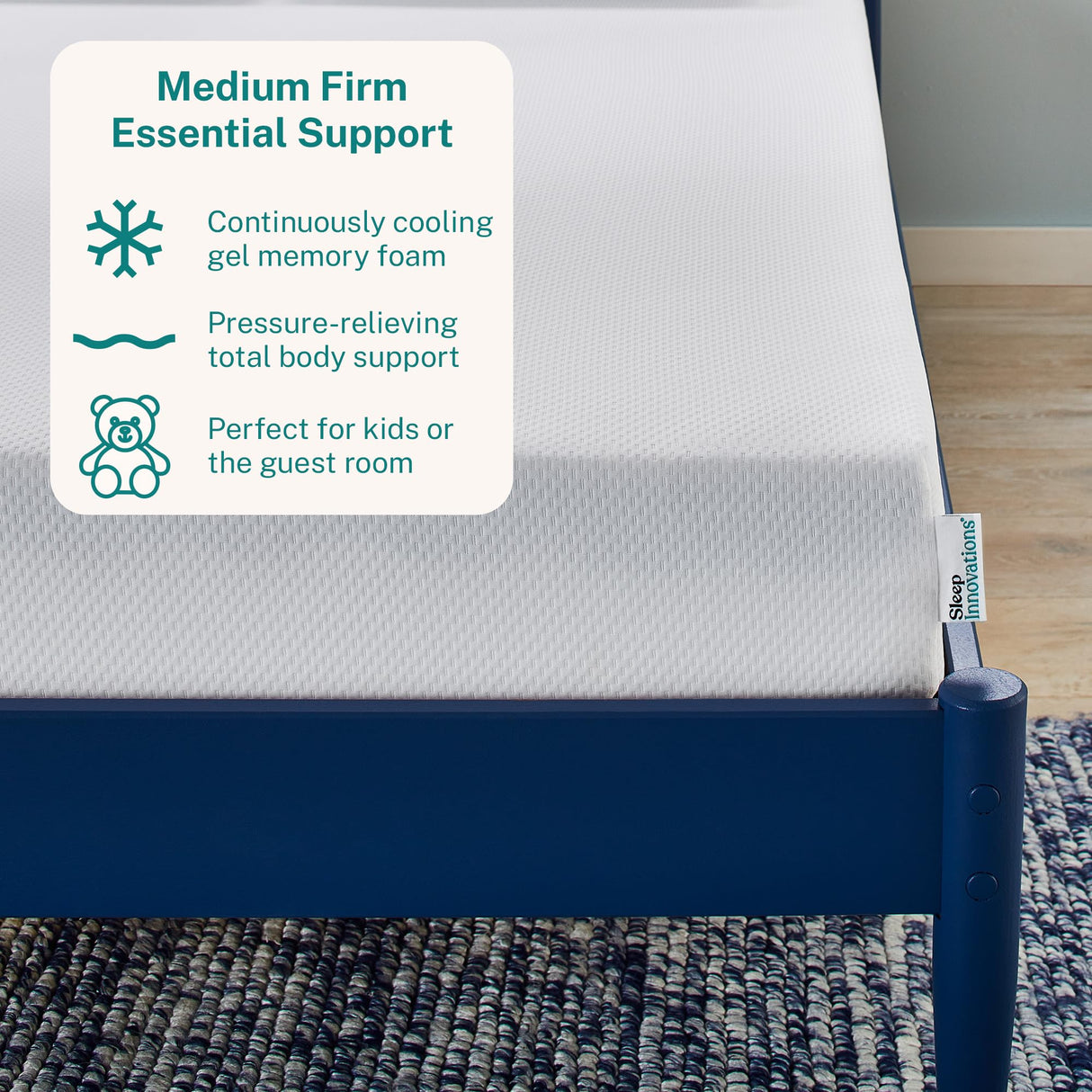 Marley 8 Inch Cooling Gel Memory Foam Mattress, King Size, Bed in a Box