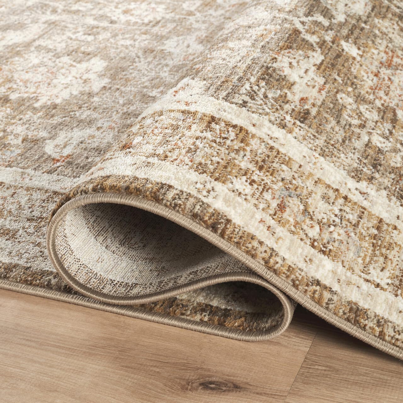 Oriental Vintage Area Rug 8'x10' Brown Rectangle for Living Room & Bedroom