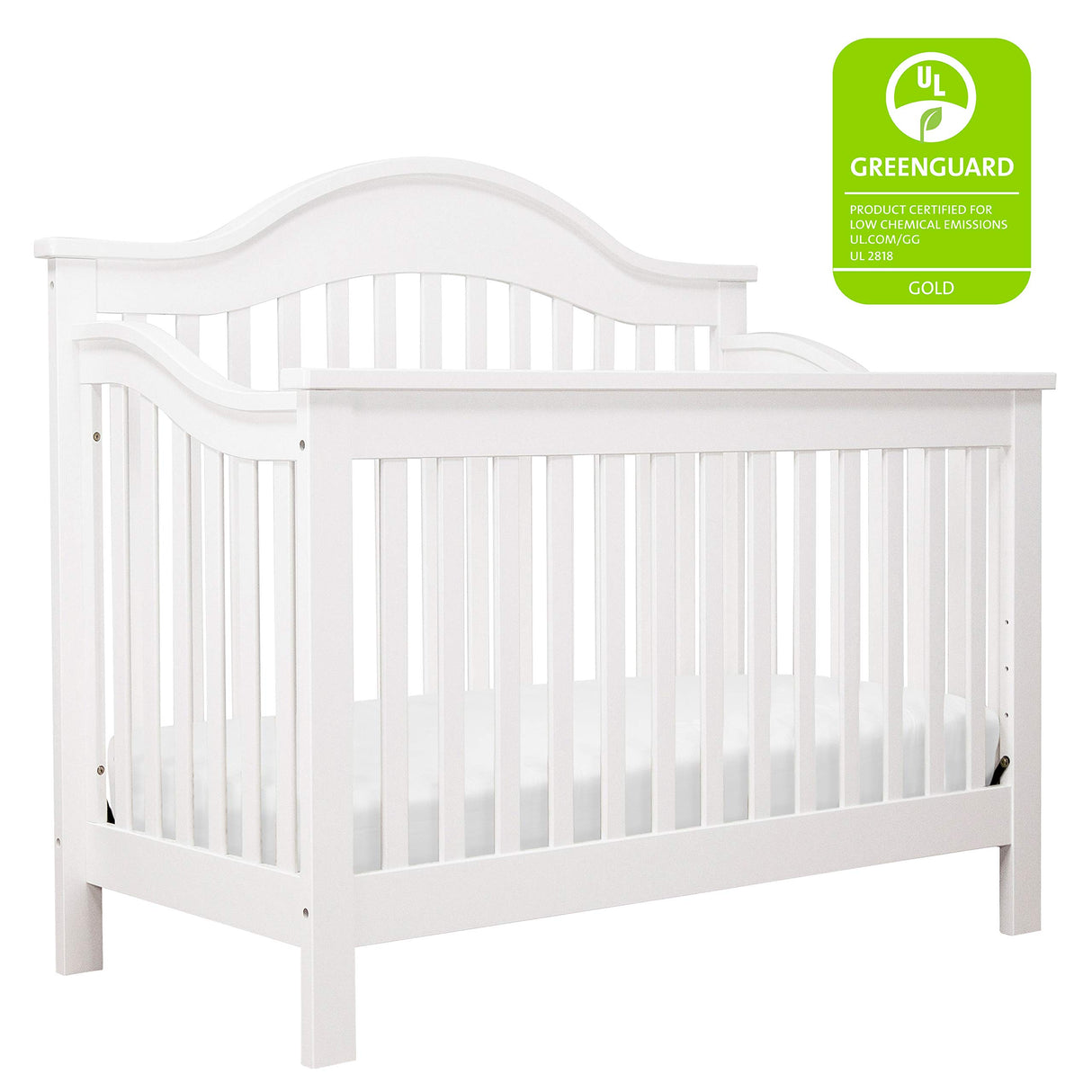 Jayden 4-in-1 Convertible Crib in White, Greenguard Gold Certified