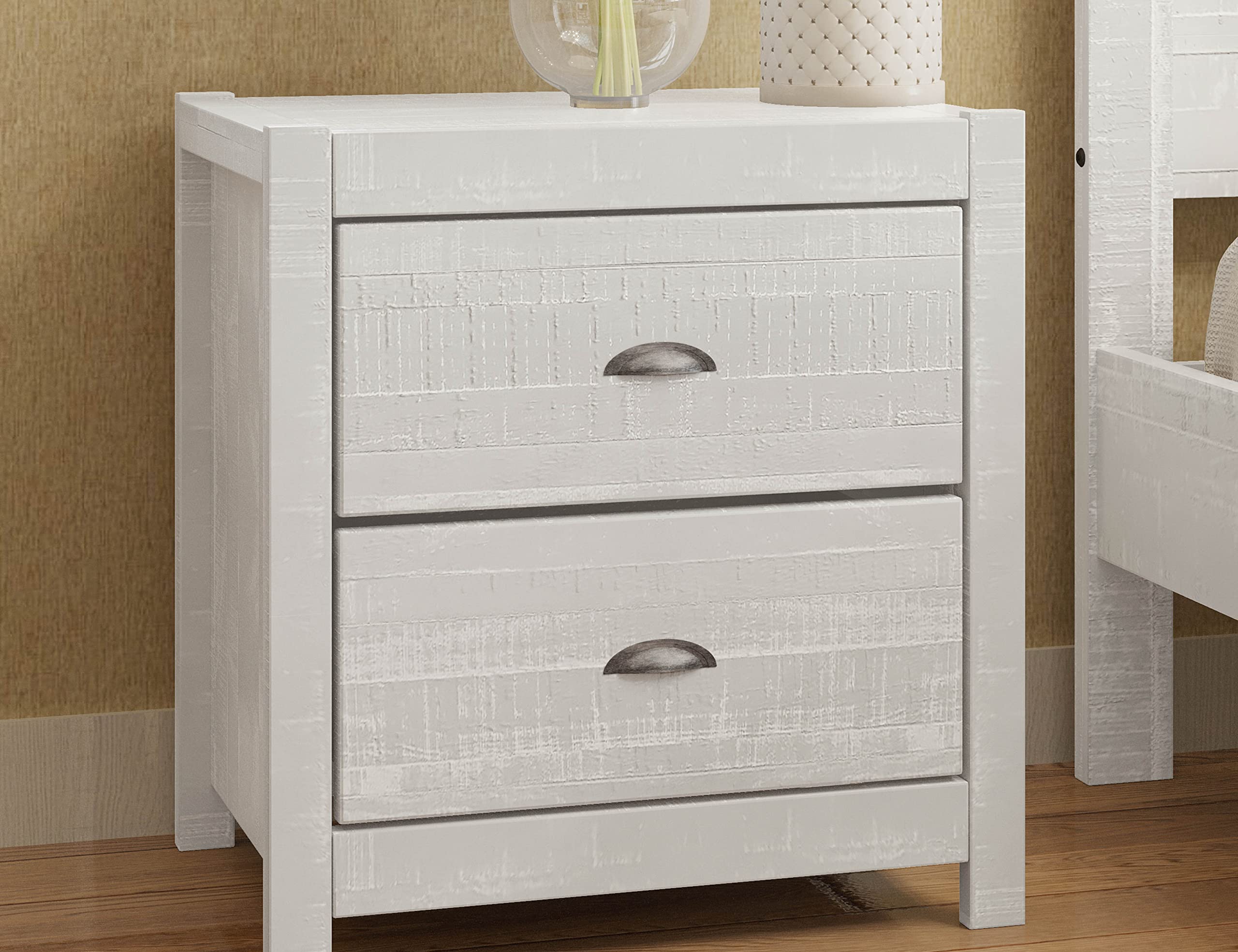 Nightstand Rustic Style Bedside Table Wood Frame End Table