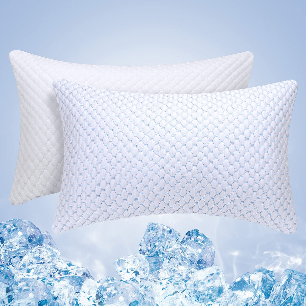 Shredded Memory Foam Pillows King Size Set of 2