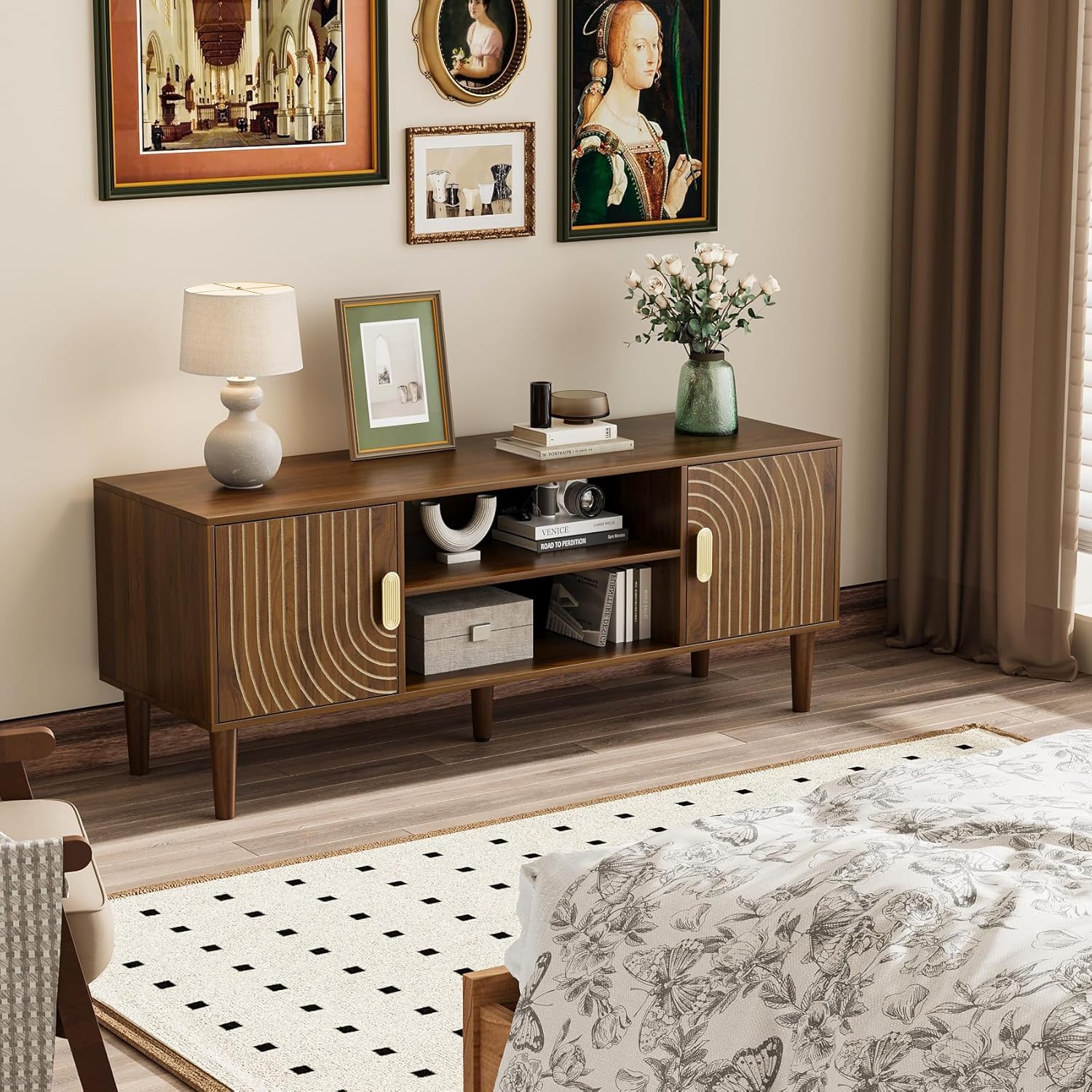 47" TV Stand for TVs up to 55" with Storage