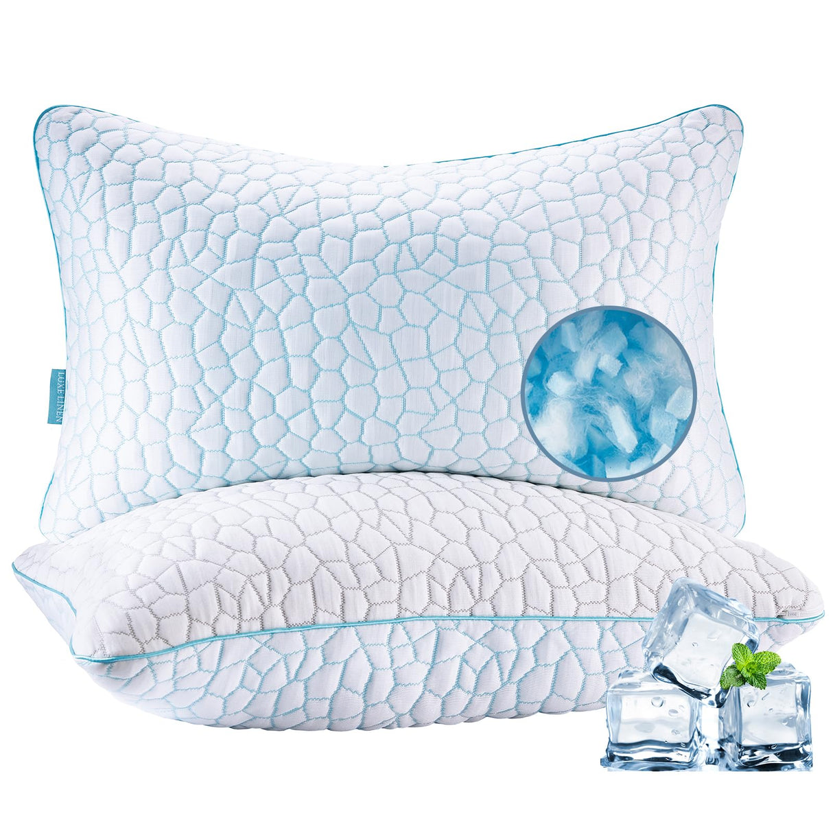 Reversible Soft & Cooling Bed Pillow for Sleeping Set of 2