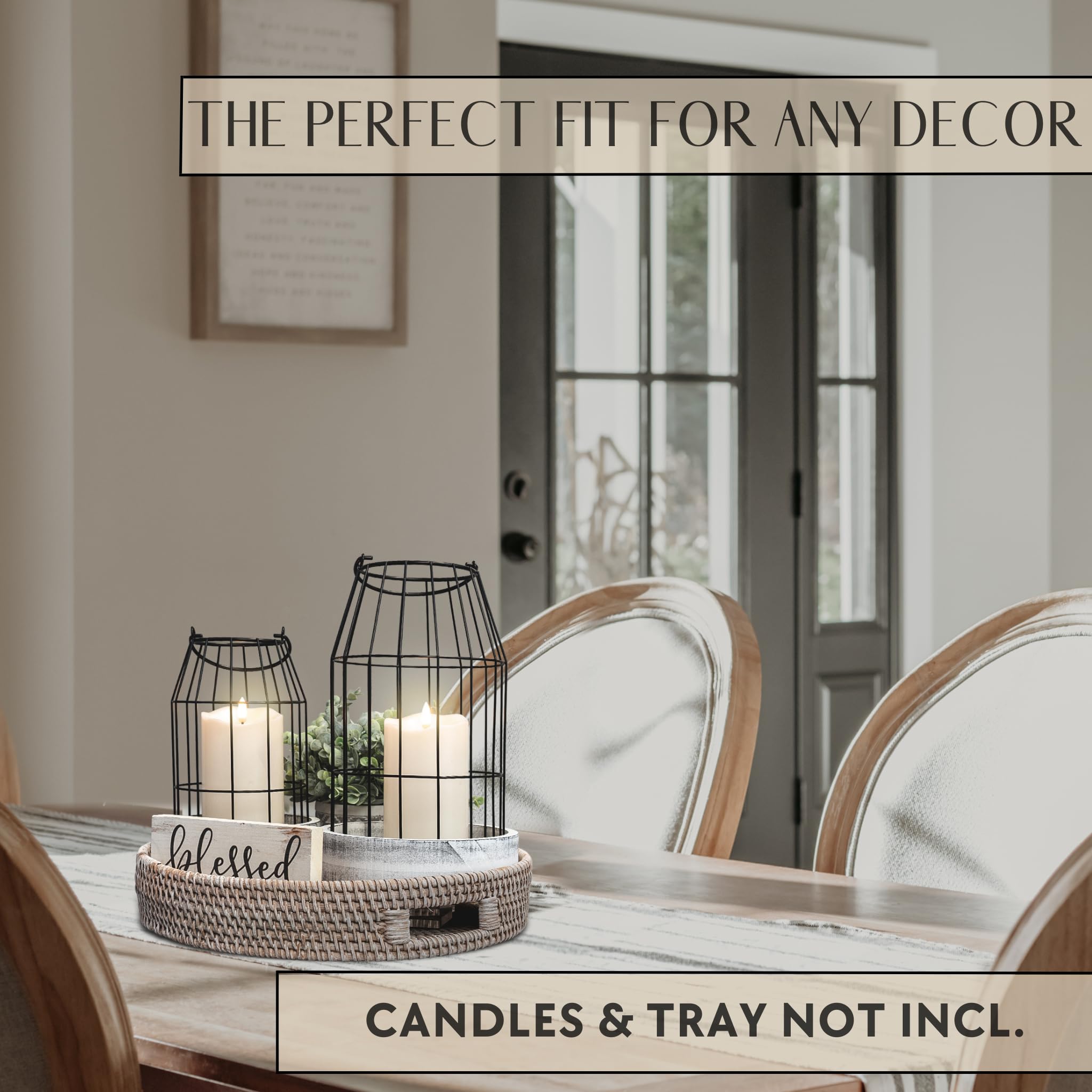 Rustic Farmhouse Lantern Decor - Stylish Decorative Lanterns for Your Living Room