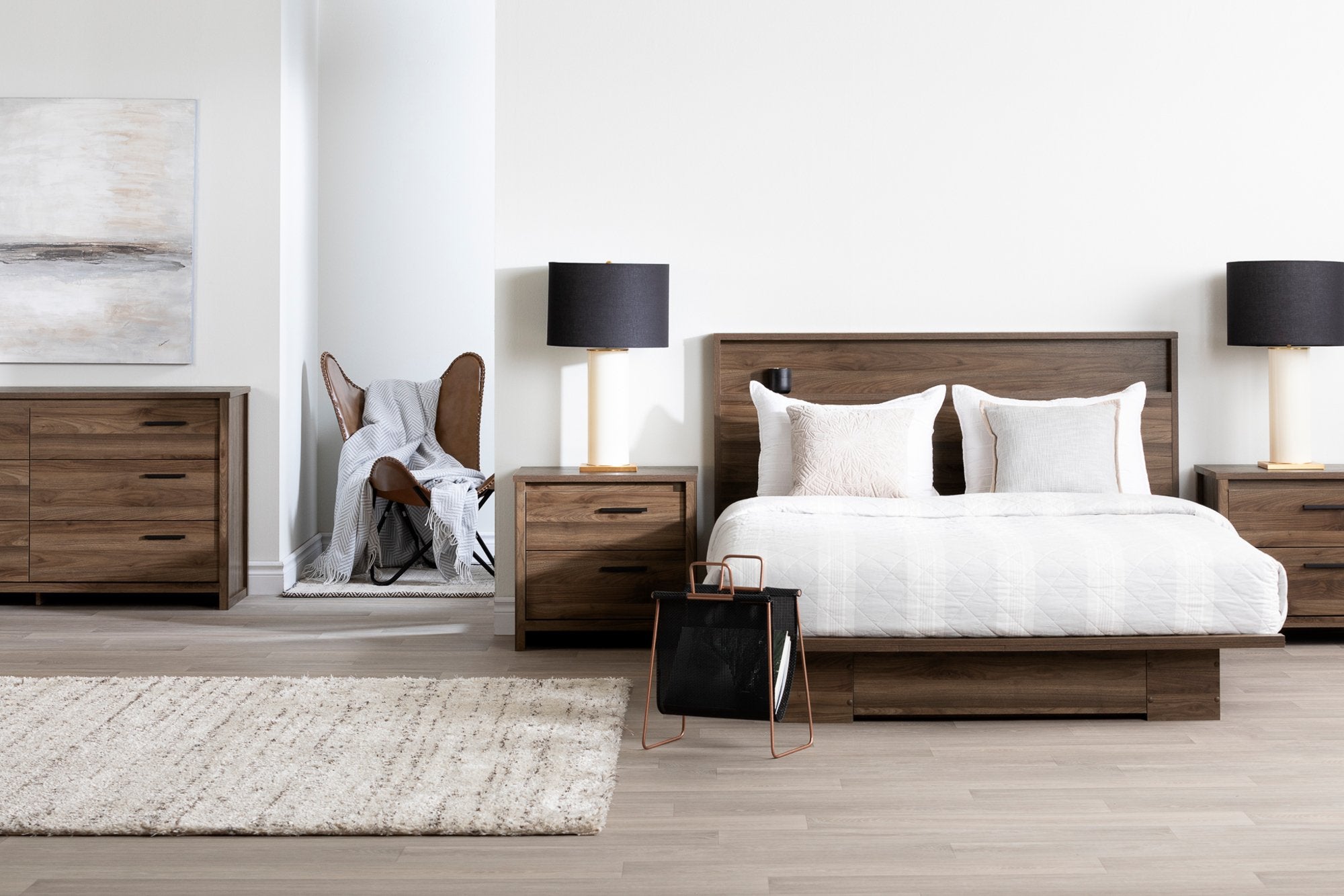Tao 6-Drawer Double Dresser, Natural Walnut
