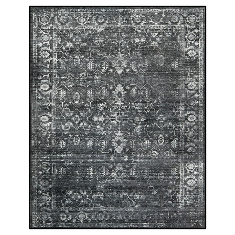 8x10 Area Rugs for Living Room Washable Rugs 8x10 Black Large Rug Indoor Carpet,