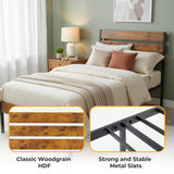 Full Size Metal Bed Frame with Headboard & Footboard