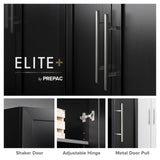 Elite Storage Cabinet, 16.75" D x 32" W x 65" H, Black