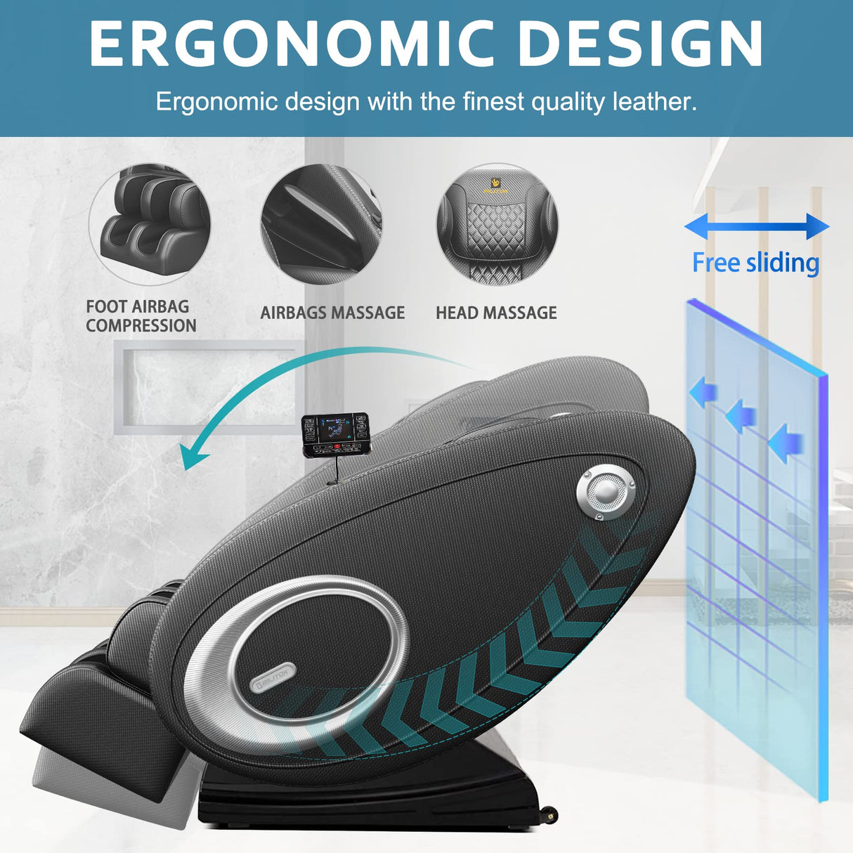 Massage Chair Blue-Tooth Connection and Speaker, Recliner