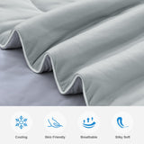 Cooling Comforter Queen, Cold Touch Fabric Absorbs Body Heat, Double-Sided Cool