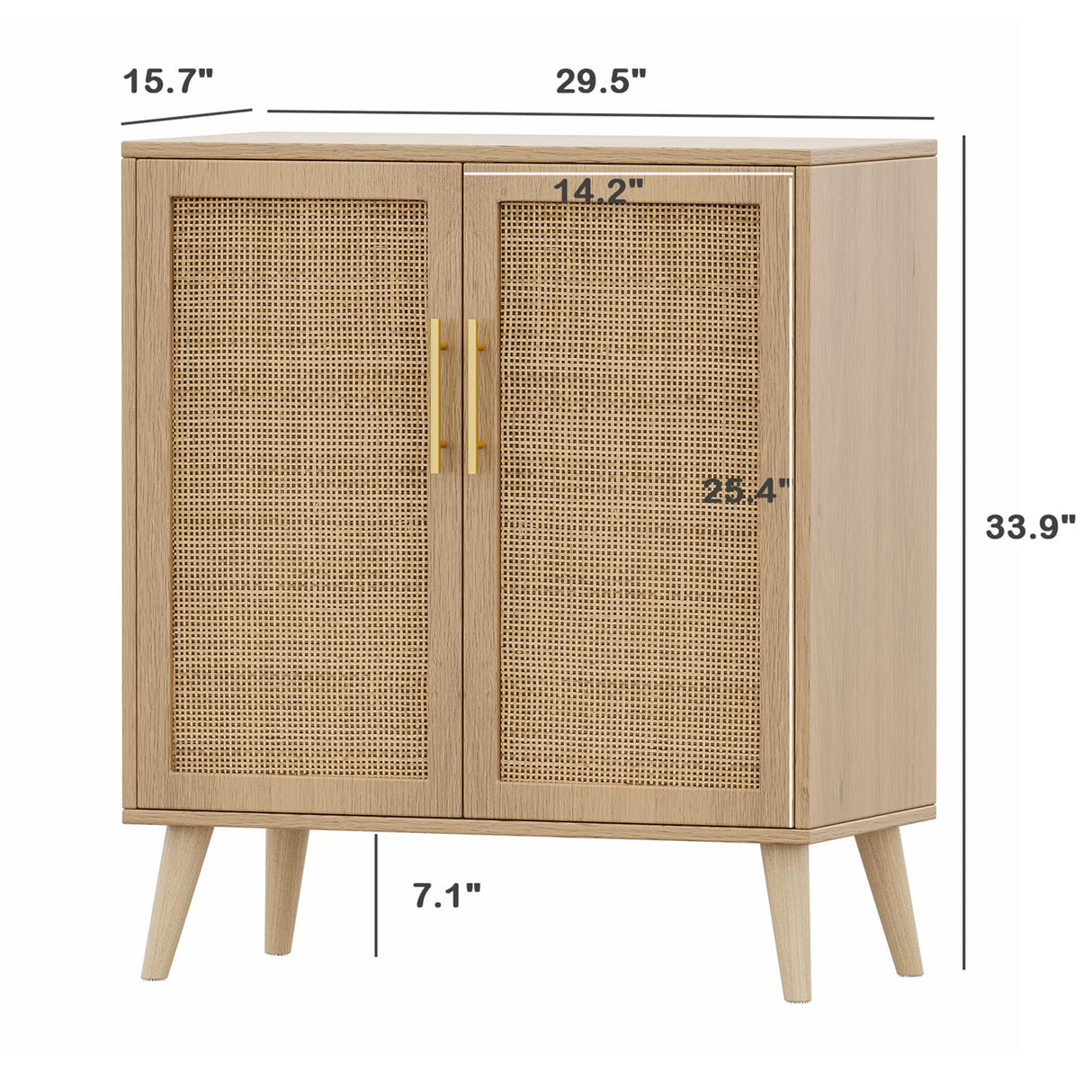 Cabinet with 2 Doors, Bathroom Floor Cabinet, Modern Sideboard Buffet Cabinet, Accent