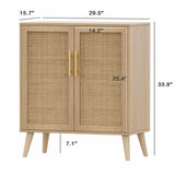Cabinet with 2 Doors, Bathroom Floor Cabinet, Modern Sideboard Buffet Cabinet, Accent