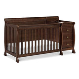 Kalani 4-in-1 Convertible Crib and Changer Combo in Chestnut