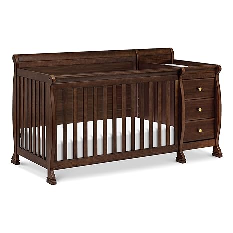 Kalani 4-in-1 Convertibe Crib and Changer Combo in Gray