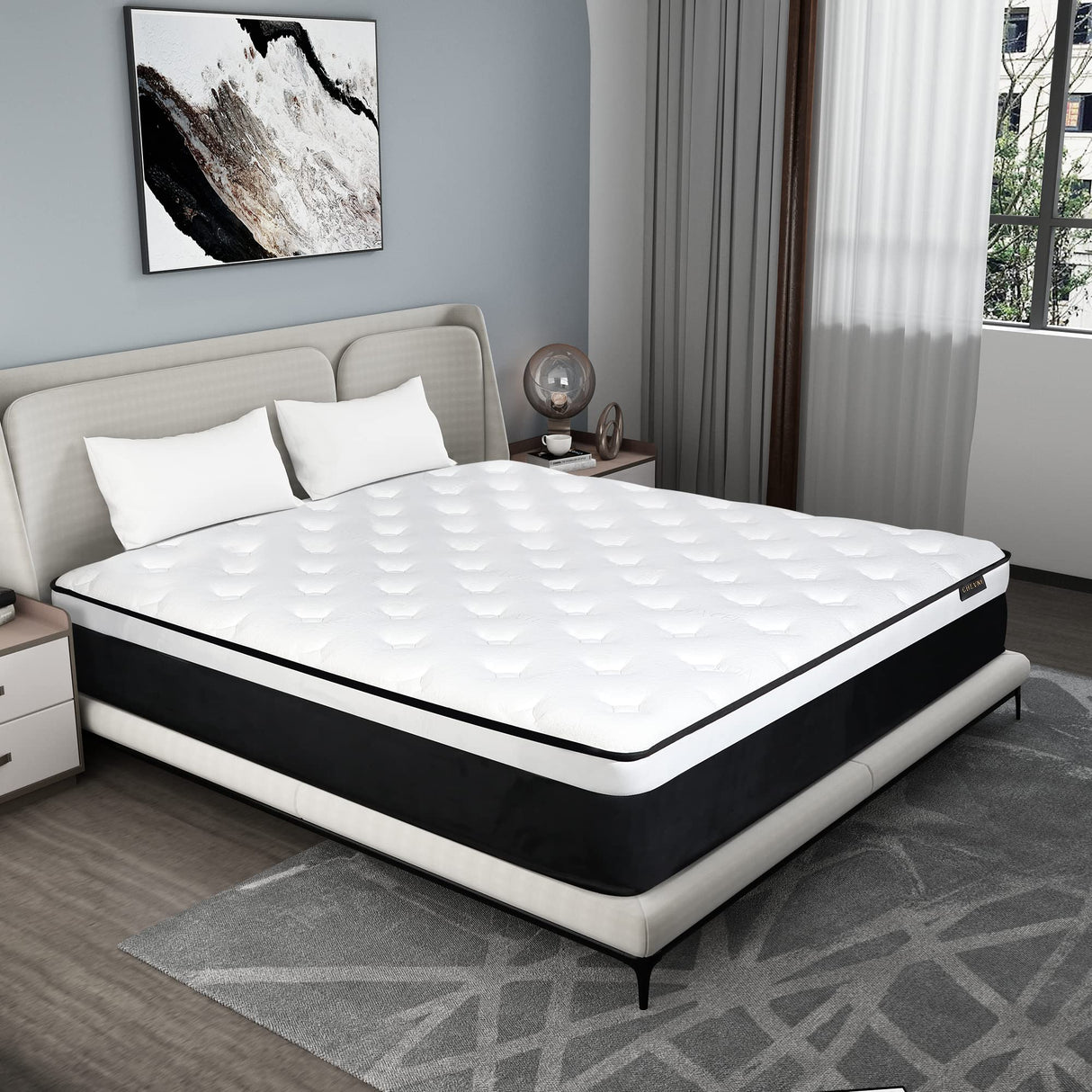 Queen Mattress, 14 Inch Euro Top Queen Size Mattress in a Box,Memory Foam Hybrid