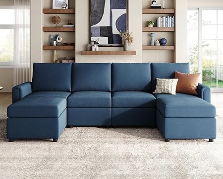Modular Sectional Sofa, Convertible U Shaped Sofa Couch