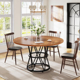 Round Dining Table for 4, 47 Inches Kitchen Table Circle Dinner Table,