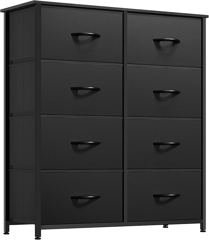 Bedroom, Fabric Dresser with 8 Drawers,Tall Dresser,Chest of Drawers for Closet