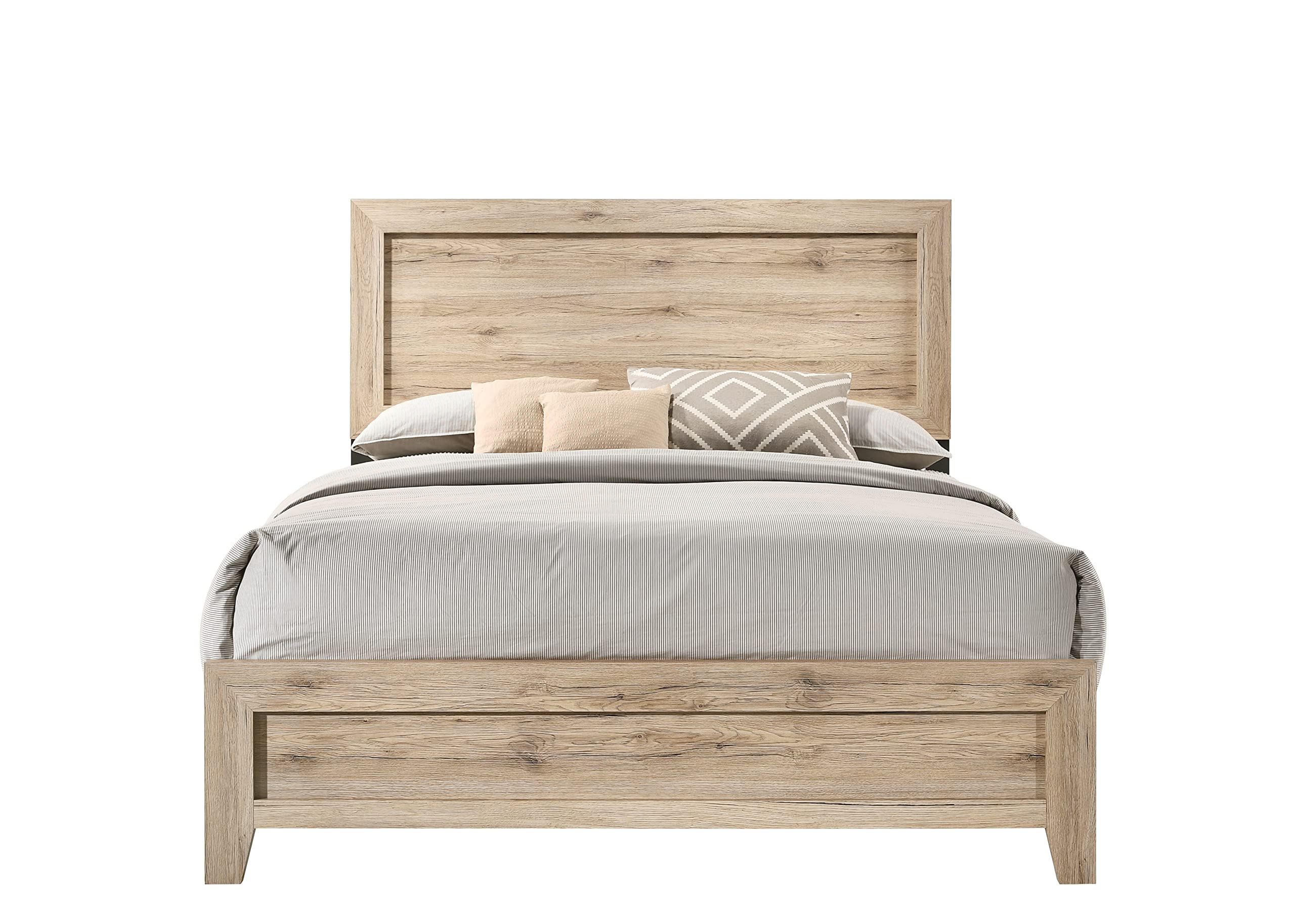 Miquell Queen Bed, Natural