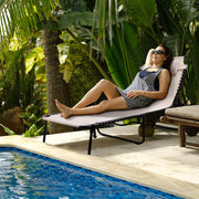 Oversize Chaise Lounge Outdoor, Heavy-Duty Folding Lounge Chair for Outside
