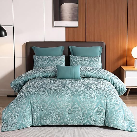 Queen Jacquard Comforter Set - 5 Piece