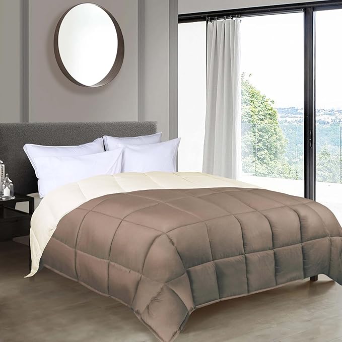 Brushed Microfiber Comforter, Down Alternative Bedding, Medium Weight, Soft Bed Cover