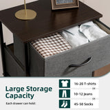 Tall Dresser for Bedroom, 4 Drawer Storage Organizer Chest of Drawers with Removable