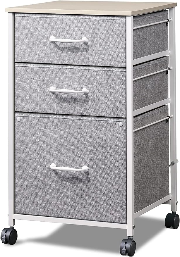 Mobile File Cabinet, Rolling Printer Stand with 3 Drawers