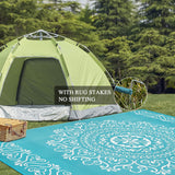 Waterproof Outdoor Rug 9'x12', Reversible Outdoor Plastic Straw Rug, Outdoor Patio Rug