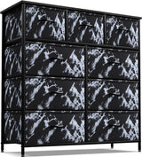 Fabric Dresser for Bedroom - Chest of 9 Drawers, Tall Storage Tower, Clothing Organizer