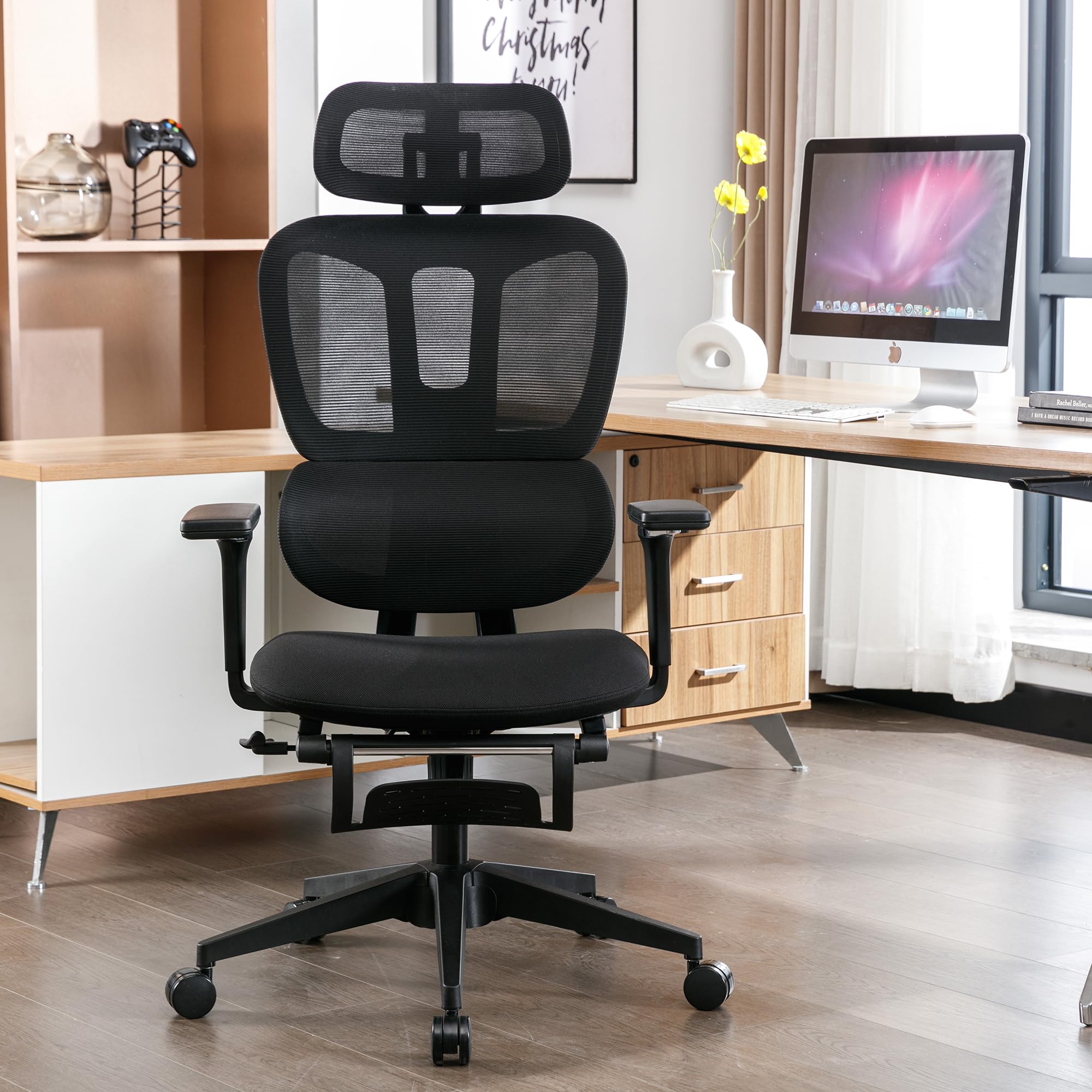 Office Chair with 4D Adjustable Armrest，High Back Desk Computer Chair