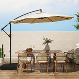 10ft Patio Umbrella with Base Included, Outdoor Offset Cantilever Umbrella,