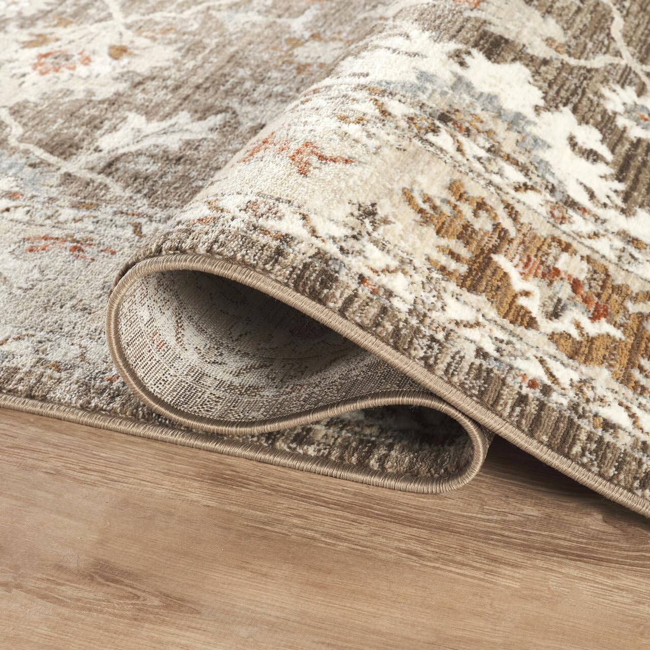 8x10 Brown Oriental Vintage Area Rug - Alara Collection