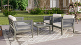 Transform Outdoor Spaces with 4-Piece Acacia Wood Patio Furniture Set