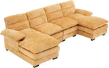 U Shaped Modular Sectional Sofa,6 Seat Couch 6 Deap Seats Corne, Oversized Convertible