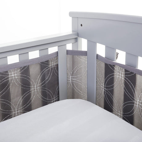 Breathable Mesh Liner for Full-Size Cribs, Deluxe 4mm Mesh, Gray Links (Size 4FS Covers