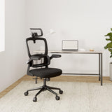 Ergonomic Office Desk Chair - Breathable Mesh High Back Computer Chair with Flip-Up