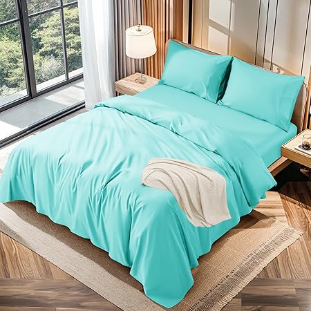 100% Cotton 1200 Thread Count King Size Sheets Set