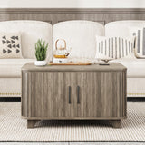 Lift Top Coffee Table with Storage, Farmhouse Square Coffee Table with Hidden