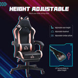 Racing Gaming Chair with Cat Ears - Reclining Computer Chair with Footrest