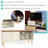 Mid-Century Modern TV Stand for 55-Inch TV - Entertainment Stand for Living Room