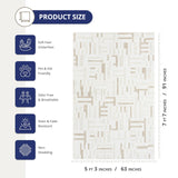Beige Geometric Area Rug 5' x 8' - Maze Design