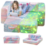 Toddler Couch, Glow in The Dark Kids Play Couch Toddler Fold Out Couch, Kids Fold