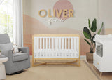 Tribeca 4-in-1 Baby Convertible Crib, Bianca White/Natural